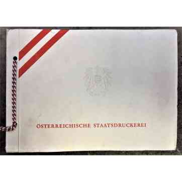 OSTERREICHISCHE STAATSDRUCKEREI SAMPLE STAMP BOOK 12 DIFFERENT NATIONS of 1950's