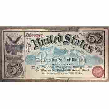 UNITED STATES NOVELTY ADVERTISING 5% NOTE AUCTION on WARREN ST (TRIBECA)  NYC