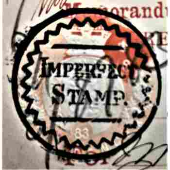 1883 UNITED KINGDOM 6 PENCE REVENUE (DUBLIN) OFFICIAL IMPERFECT STAMP EMBOSSED