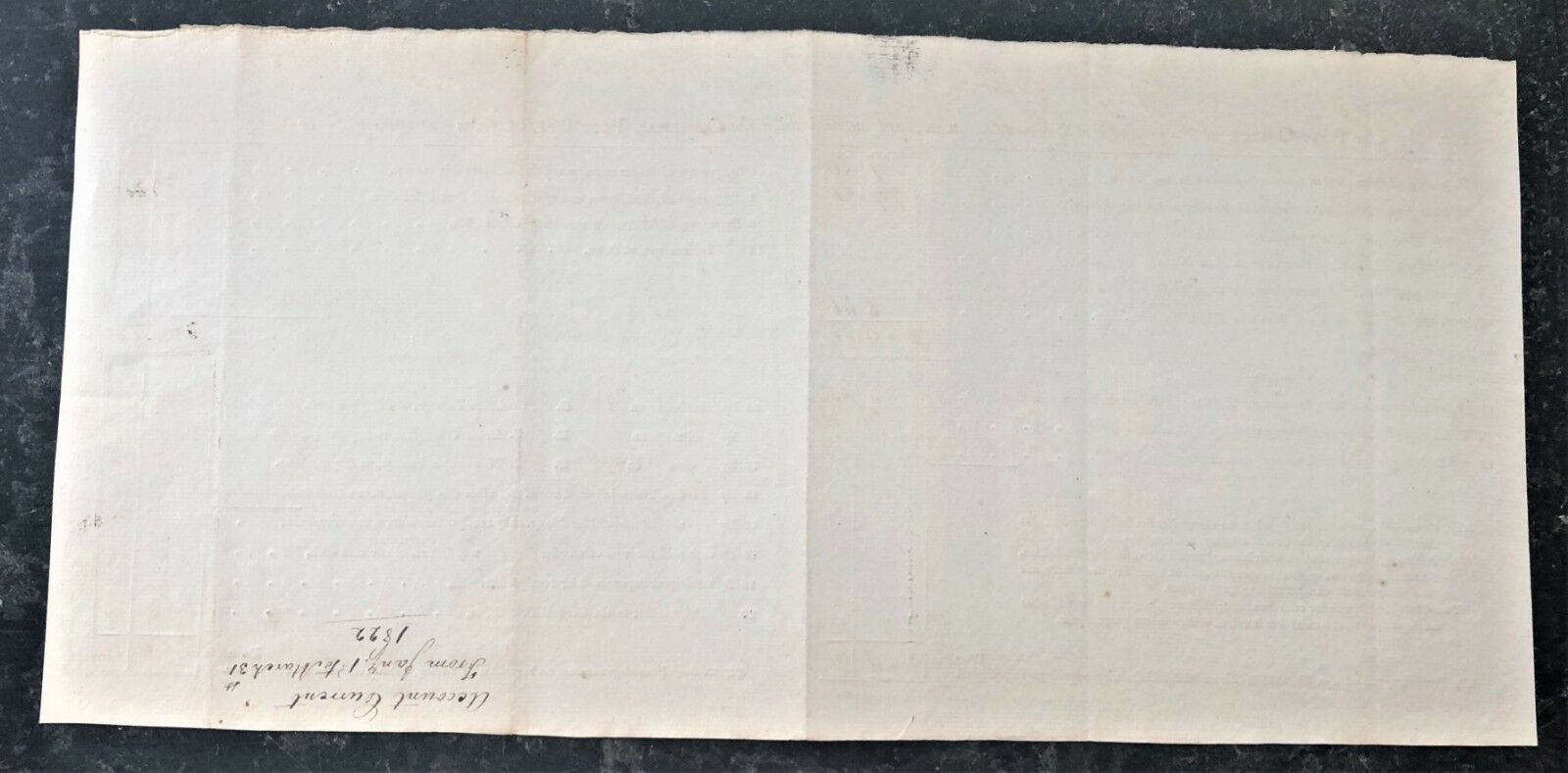 KENNEBUNKPORT POST OFFICE MANIFEST DATED JANUARY 1st to MARCH 31st 1822 HI GRADE