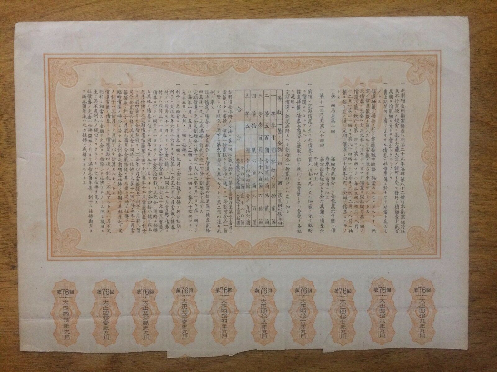 JAPAN HYPOTHEC BANK BOND YEN 10 of 920 TYPE PRECEDING SCHWAN BOLING LISTING CIRC