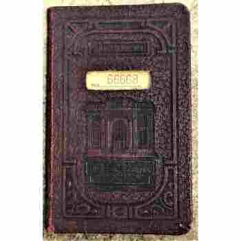 The SECURITY CENTRAL NATIONAL BANK  |  PORTSMOUTH  |  OH EMBOSSED COVER BANK BOOK