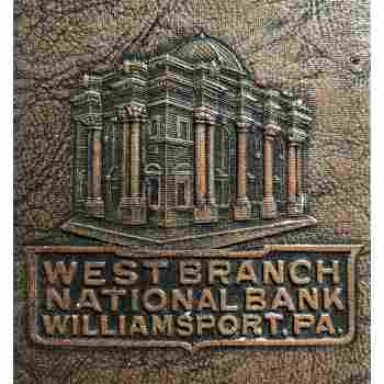 WEST BRANCH NATIONAL BANK (1505) of WILLIAMSPORT PENNSYLVANIA COVER YEAR 1926