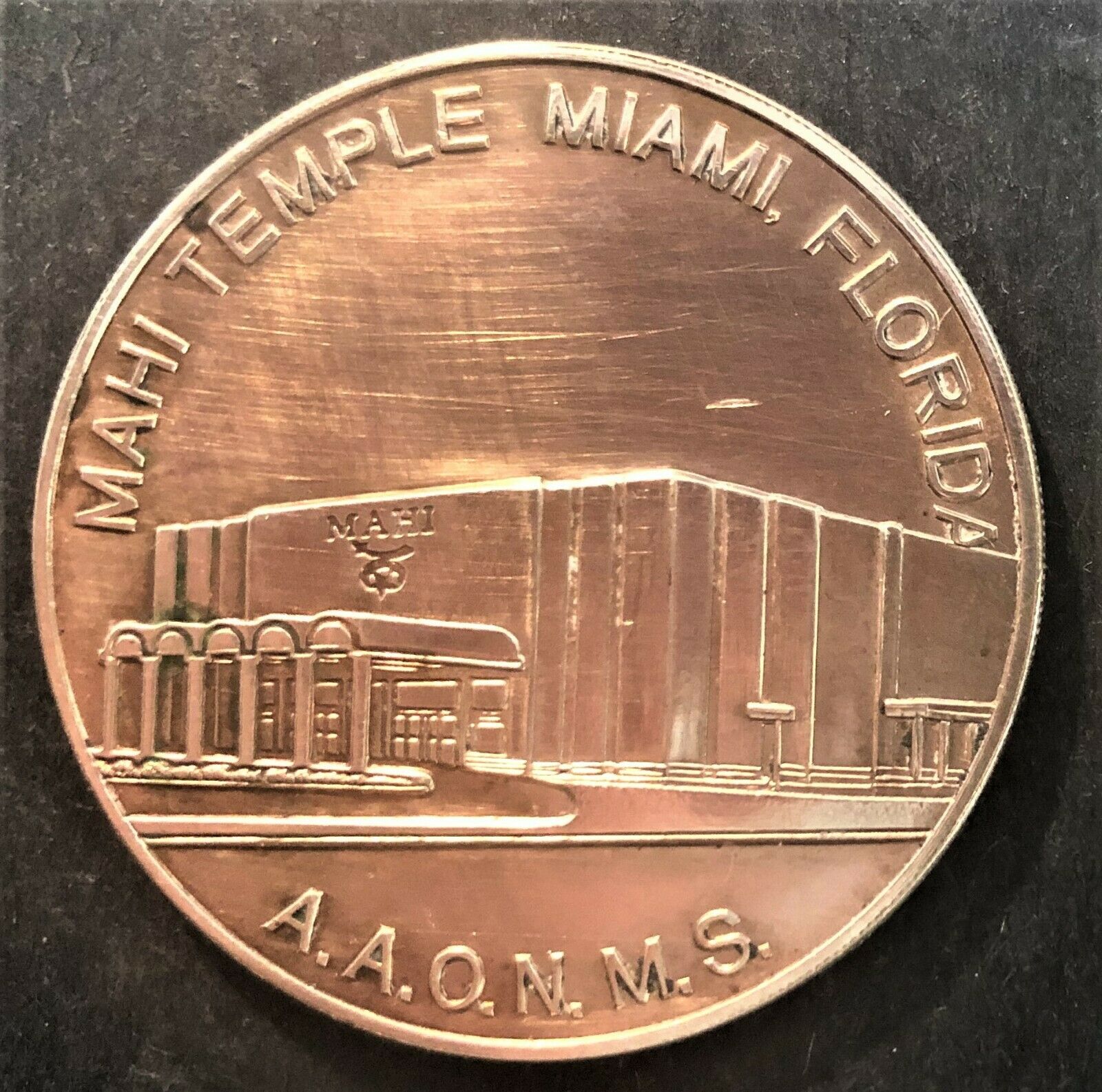 MAHI TEMPLE  |  MIAMI FLORIDA GOLDEN ANNIVERSARY 1922-1971 MEDALLION A.A.O.N.M.S..