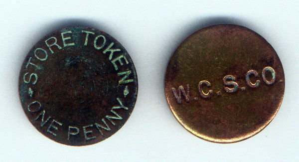 WEST CAICOS SISAL COMPANY STORE TOKEN ONE (1)  PENNY 2 CMS PRE WORLD WAR I
