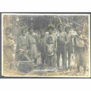 PHOTO EARLY 1900's FOLDS PHILIPPINES GROUP of NEGRITOS