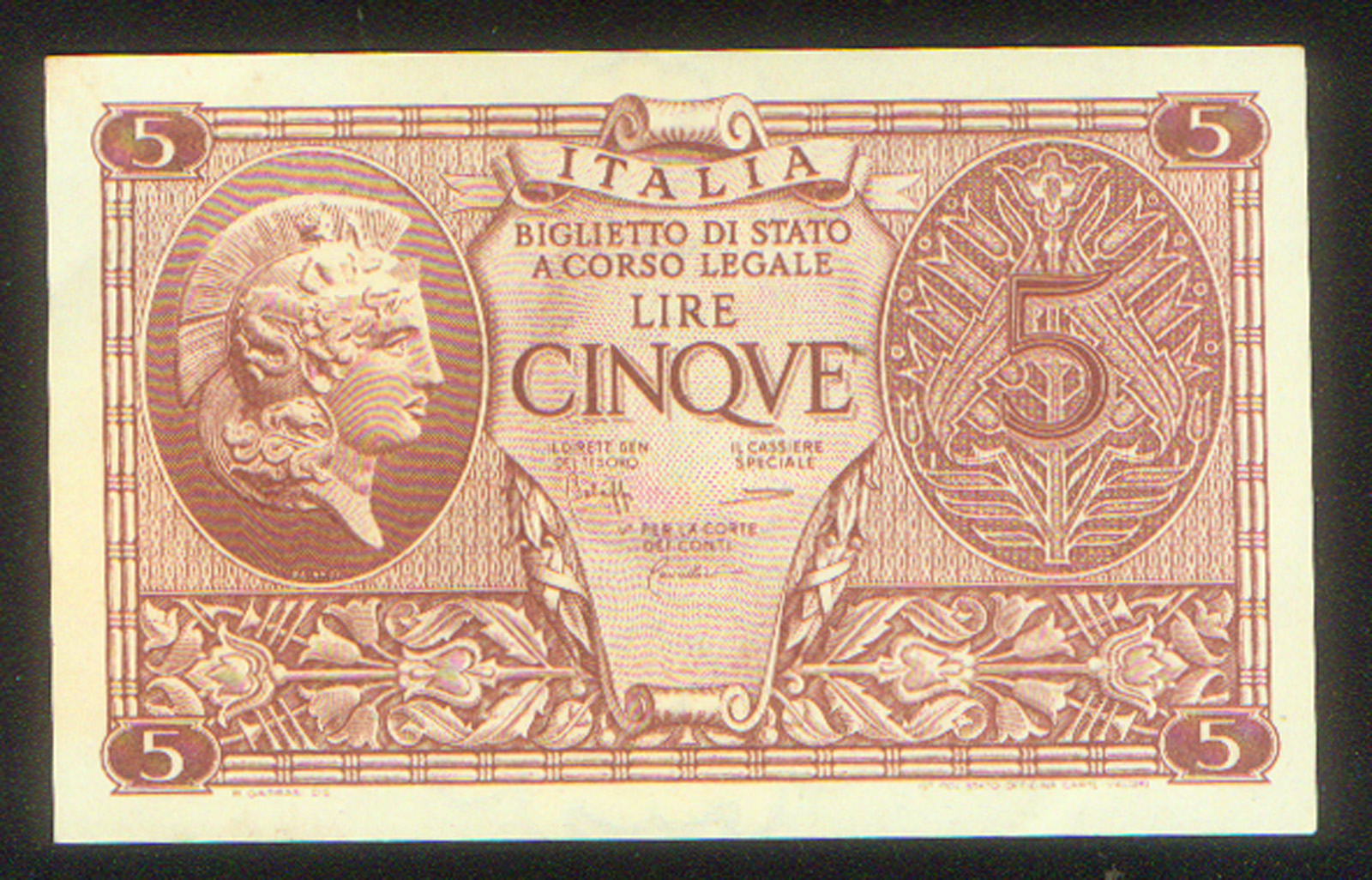 AMERICAN CONQUEST of ITALY - 1st BANK NOTE SIGNED by a JEW (11/23/1944)
