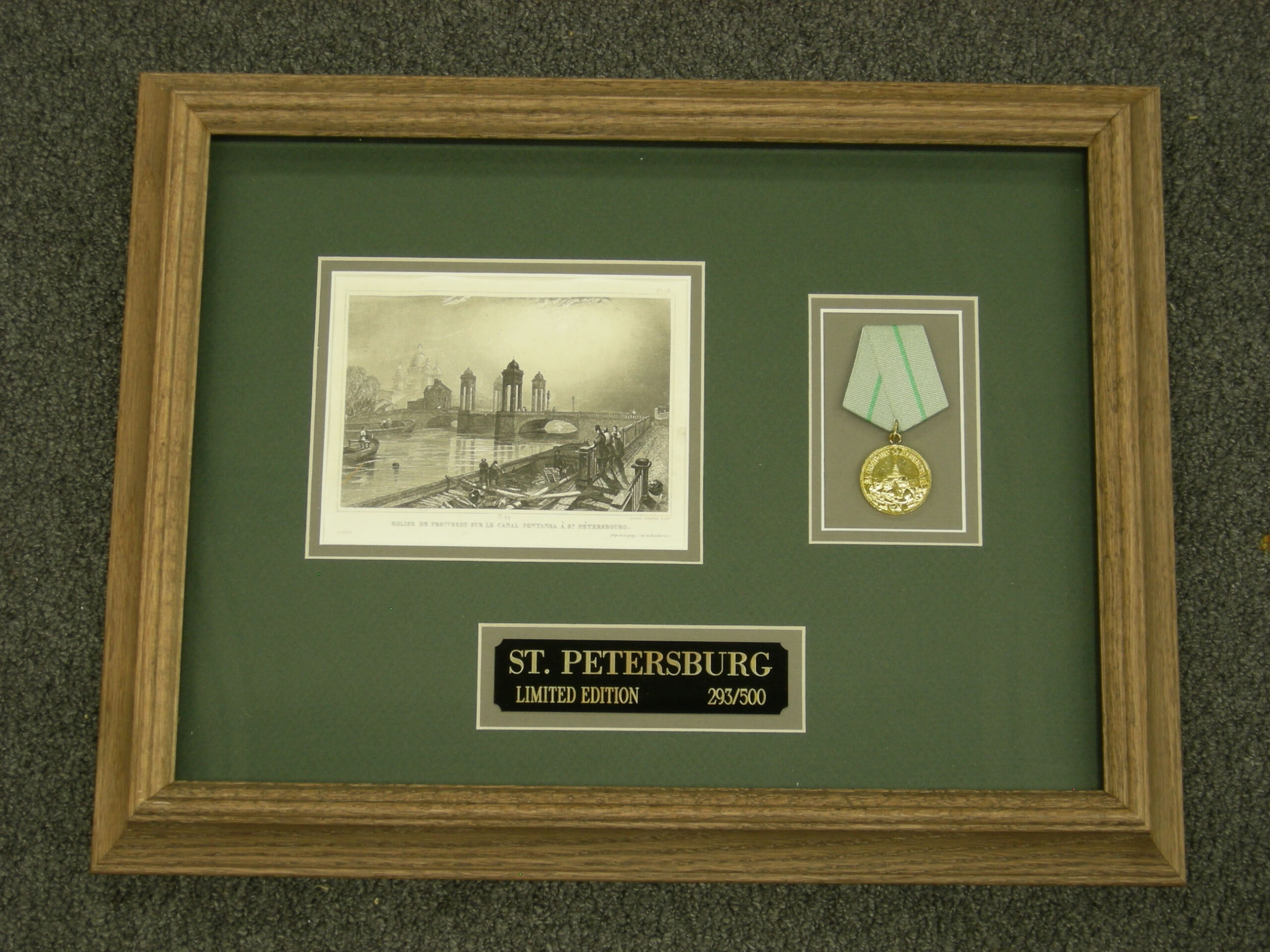 FRAMED LIMITED EDITION (of 500) LENINGRAD (ST. PETERSBURG) DEFENSE MEDAL