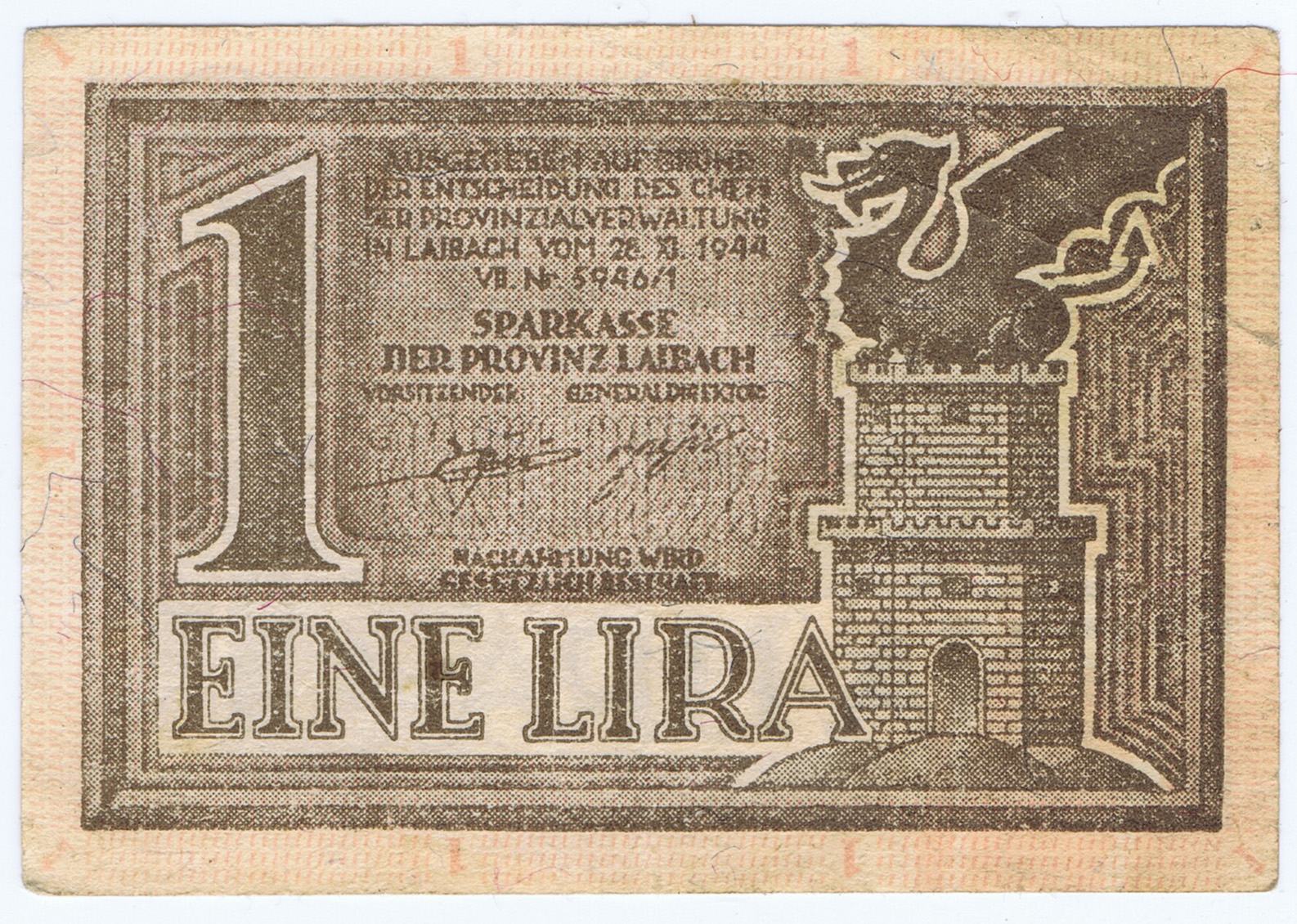 GERMAN OCCUPATION of ITALIAN SLOVENIA (LJUBLJANA) of WORLD WAR II