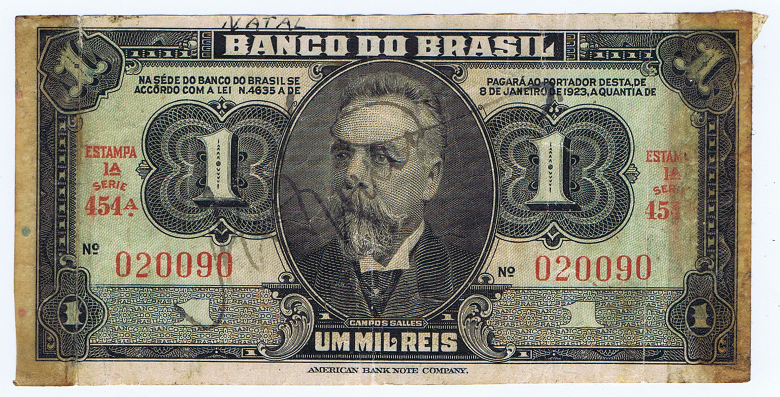 BRAZILIAN EXPEDITIONARY FORCE 1944 - WWII EMERGENCY 1,000 REIS of 1944 CIRC